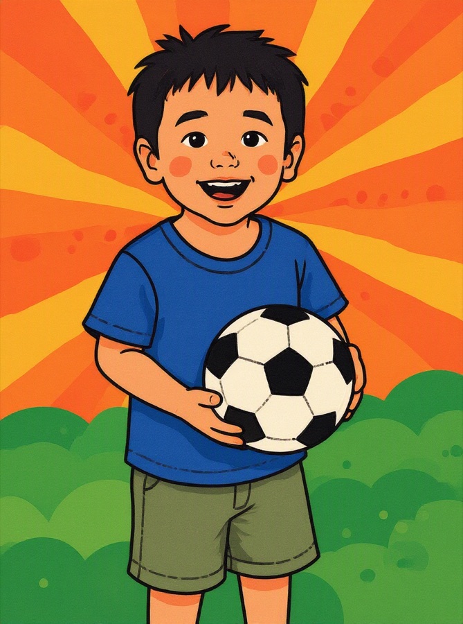 ポップスタイルの絵本イラスト例