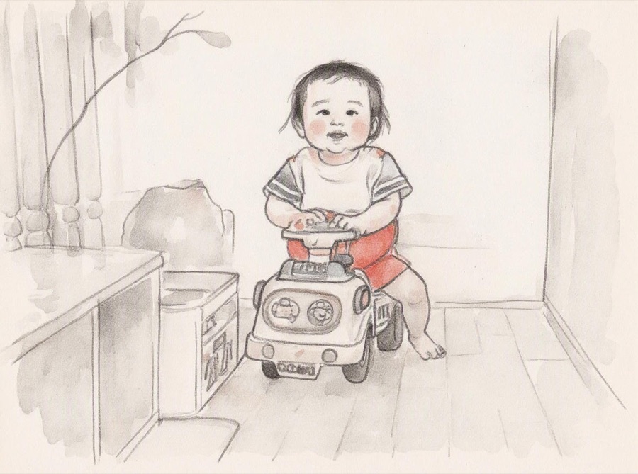 同じ場面を絵本イラストに描き起こした結果