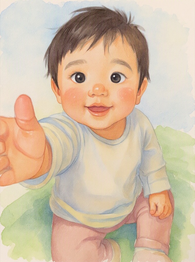 水彩スタイルの絵本イラスト例2